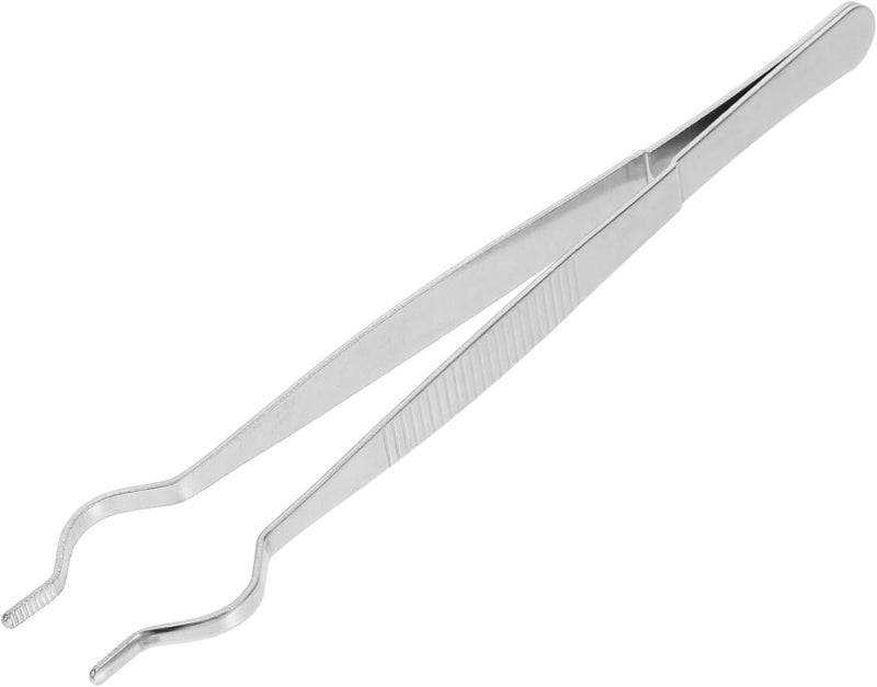 JECOMPRIS 1pc Stainless Steel Test Tube Tweezer Long Handle Round Nose Plier for Laboratory Experiments High Temperature Resistant Lightweight and Portable Chemistry Accessory - Image 1
